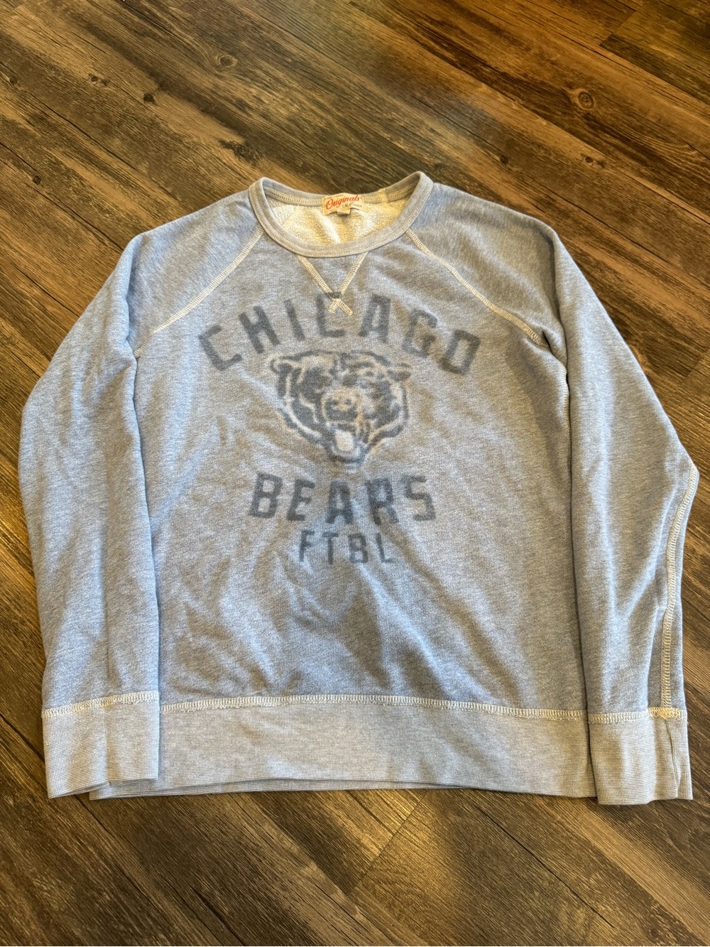 Junk Food Clothing Light Blue Chicago Bears Crewneck Sweatshirt - Picture 2 of 8